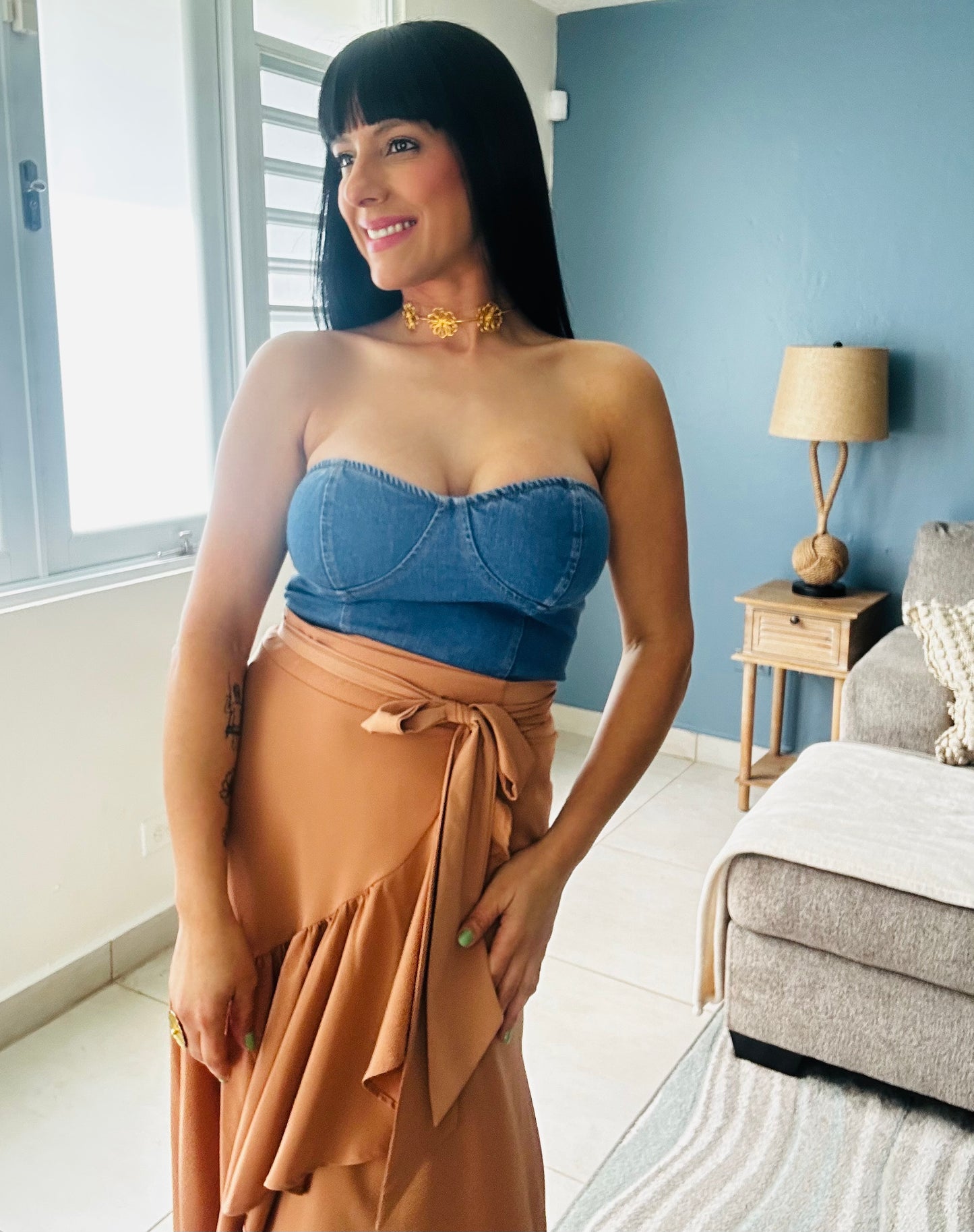 Karina Denim Top