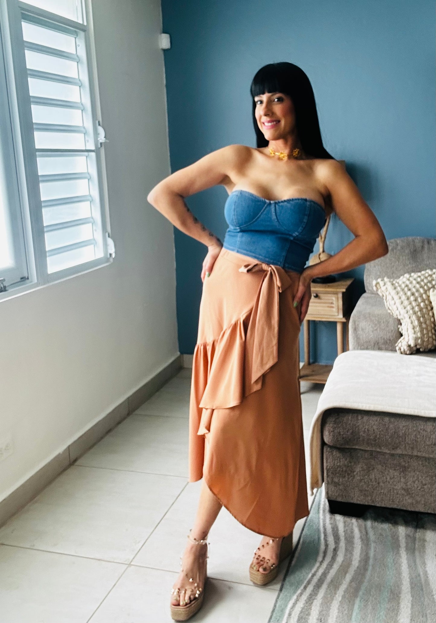 Karina Denim Top